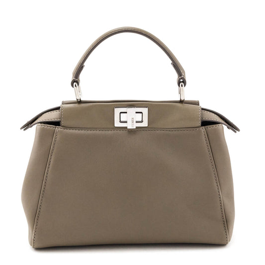 Fendi Tortora Nappa Mini Peekaboo Iconic Satchel