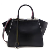 Fendi Black Smooth Calfskin Multicolor Contrast-Trim 3jours Bag