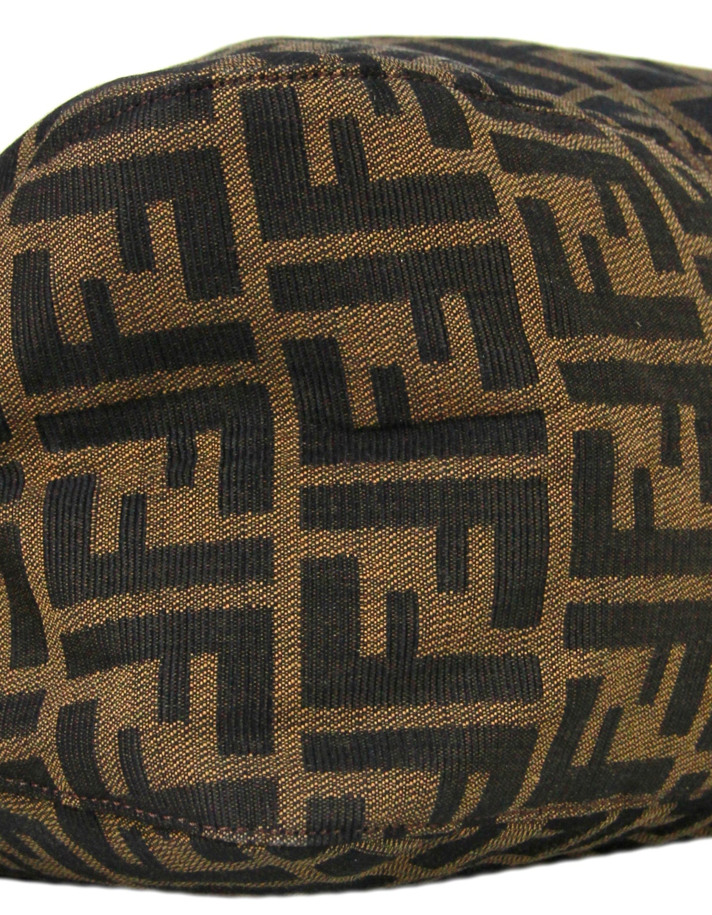 Fendi   Tobacco Zucca Monogram Flap Baguette Bag