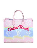 Louis Vuitton Pink Pastel "Palm Beach" Monogram Escale Onthego GM Tote Bag