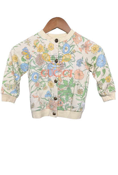 Gucci Kids Floral Button-Up Cardigan