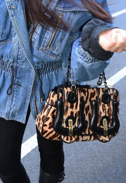 Fendi Leopard Print B Bag