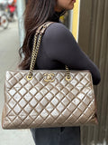 Chanel CC Brown Quilted Leather Perfect Edge Tote 2012