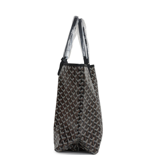 Goyard Goyardine Black St. Louis PM Tote Bag Palladium Hardware