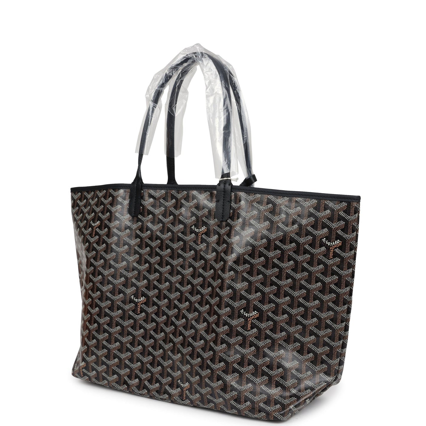 Goyard Goyardine Black St. Louis PM Tote Bag Palladium Hardware