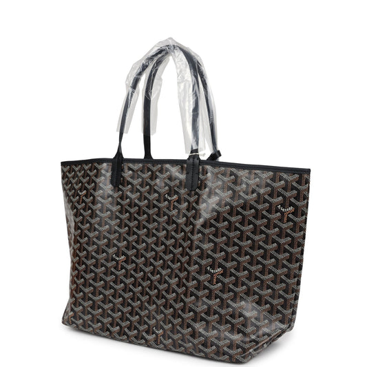 Goyard Goyardine Black St. Louis PM Tote Bag Palladium Hardware