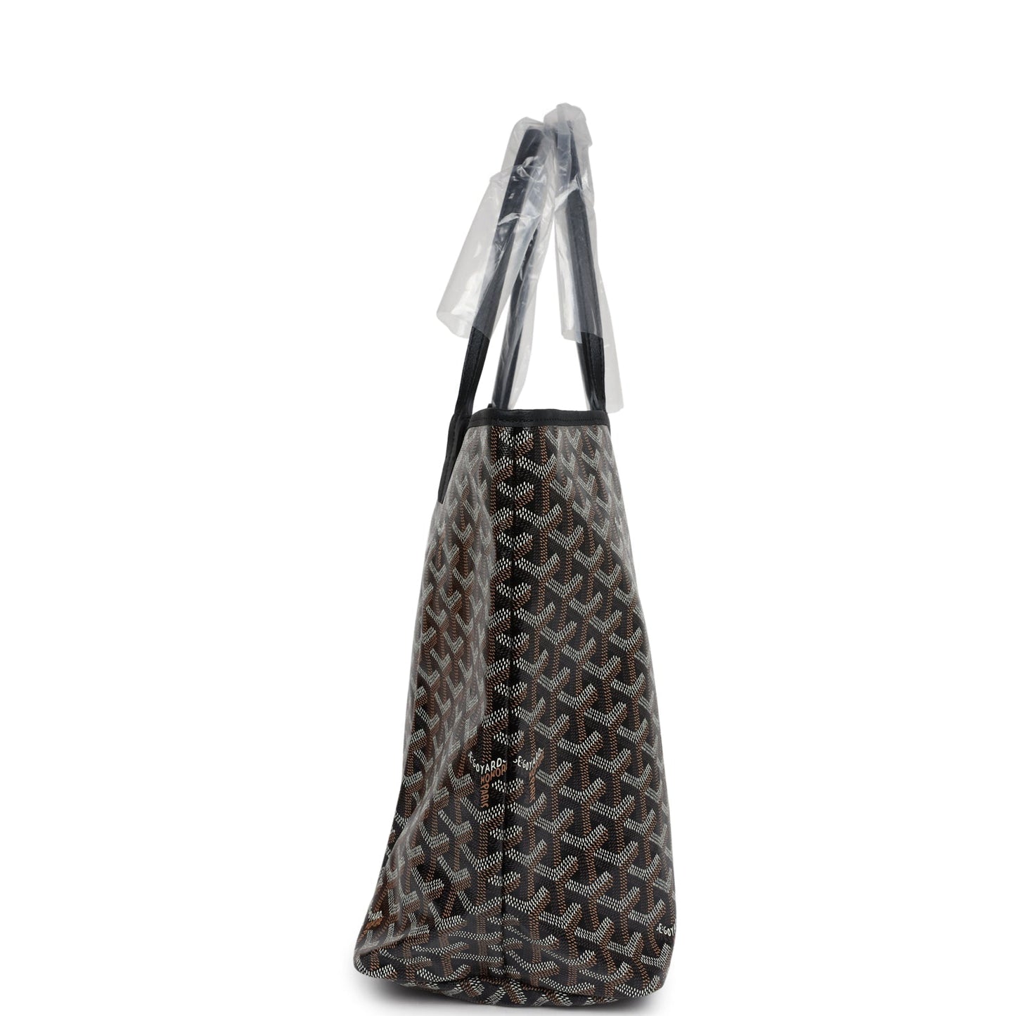 Goyard Goyardine Black St. Louis PM Tote Bag Palladium Hardware