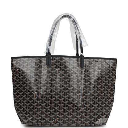 Goyard Goyardine Black St. Louis PM Tote Bag Palladium Hardware