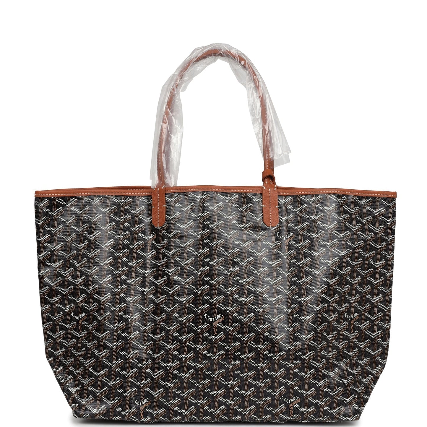 Goyard Goyardine Black and Brown St. Louis PM Tote Bag Palladium Hardware
