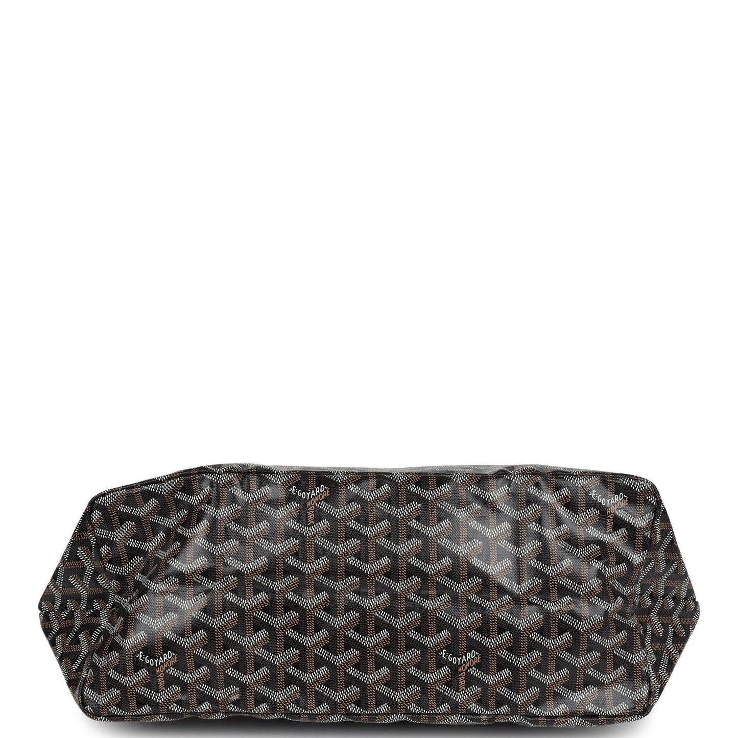 Goyard Goyardine Black and Brown St. Louis PM Tote Bag Palladium Hardware