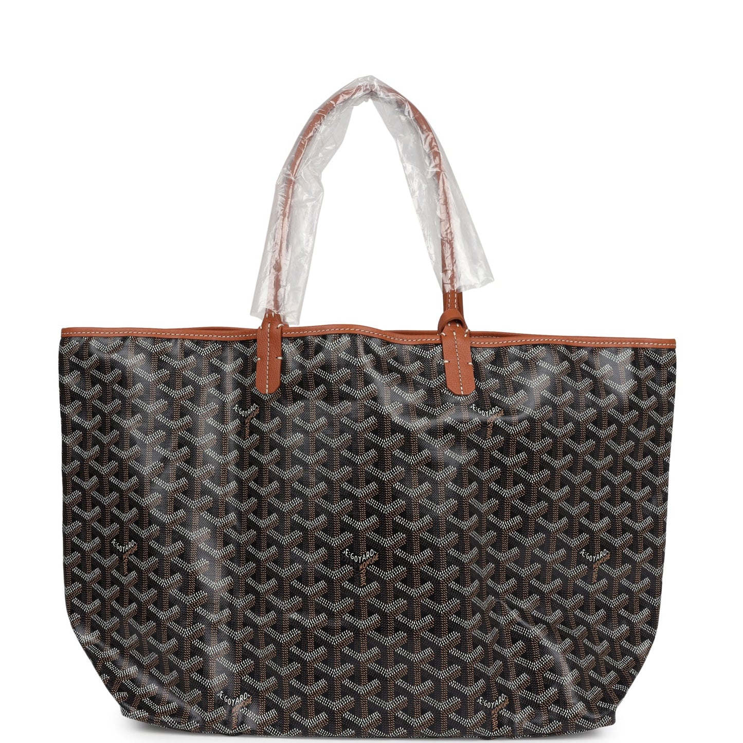 Goyard Goyardine Black & Tan St. Louis PM Tote Bag Palladium Hardware
