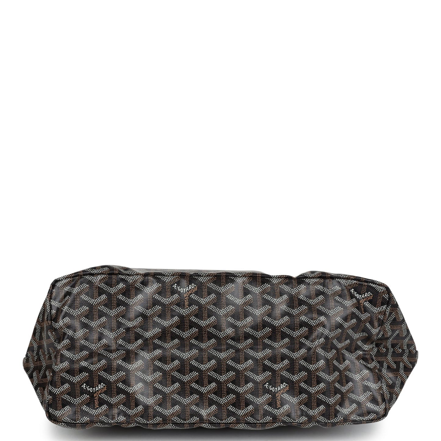 Goyard Goyardine Black & Tan St. Louis PM Tote Bag Palladium Hardware