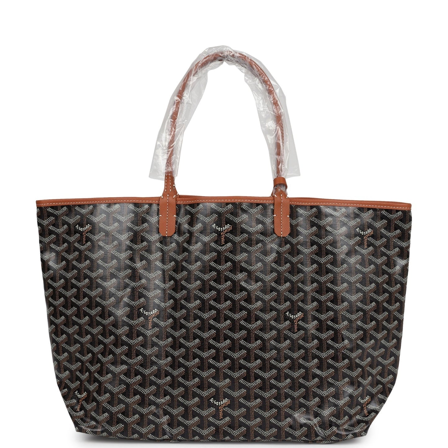 Goyard Goyardine Black and Brown St. Louis PM Tote Bag Palladium Hardware