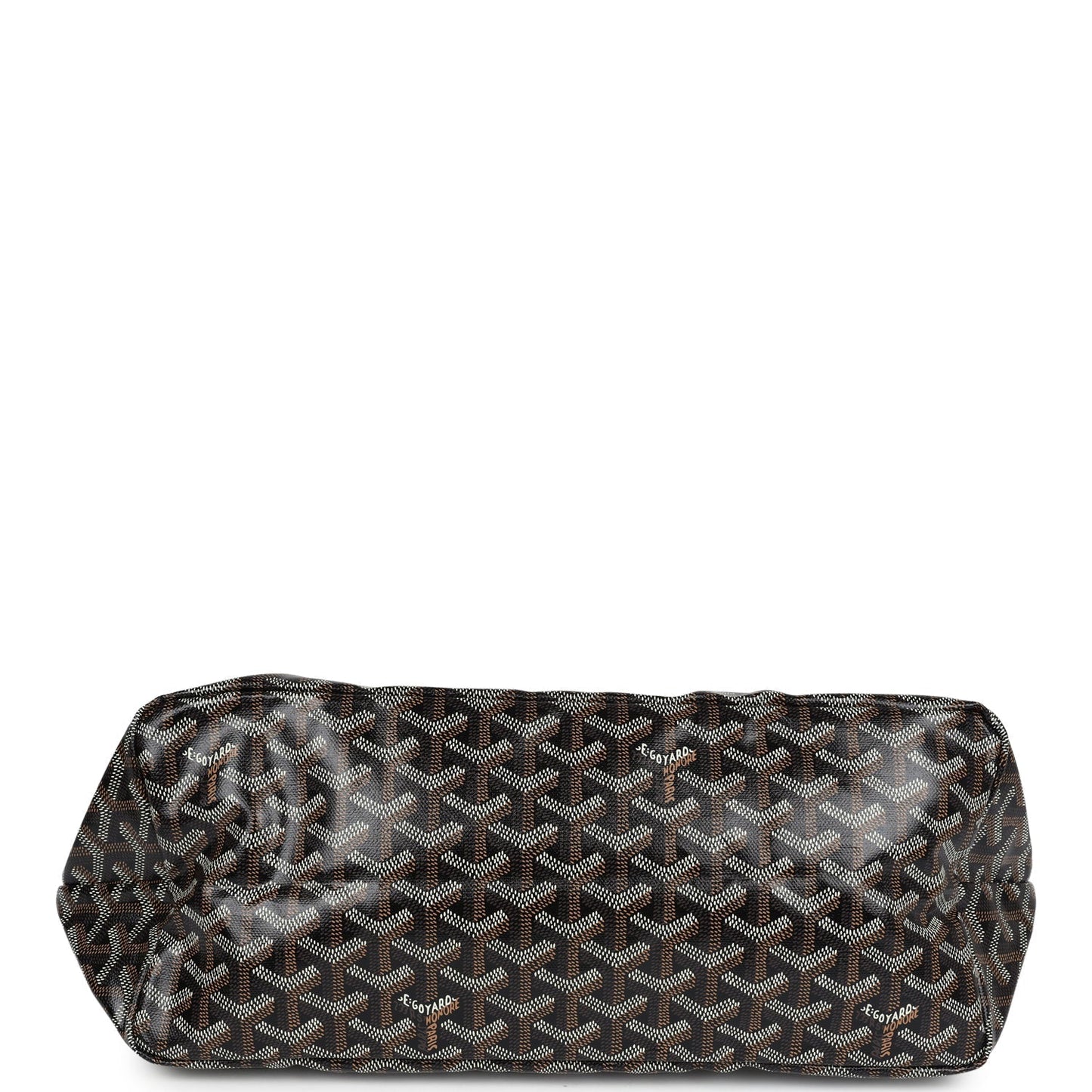 Goyard Goyardine Black and Brown St. Louis PM Tote Bag Palladium Hardware