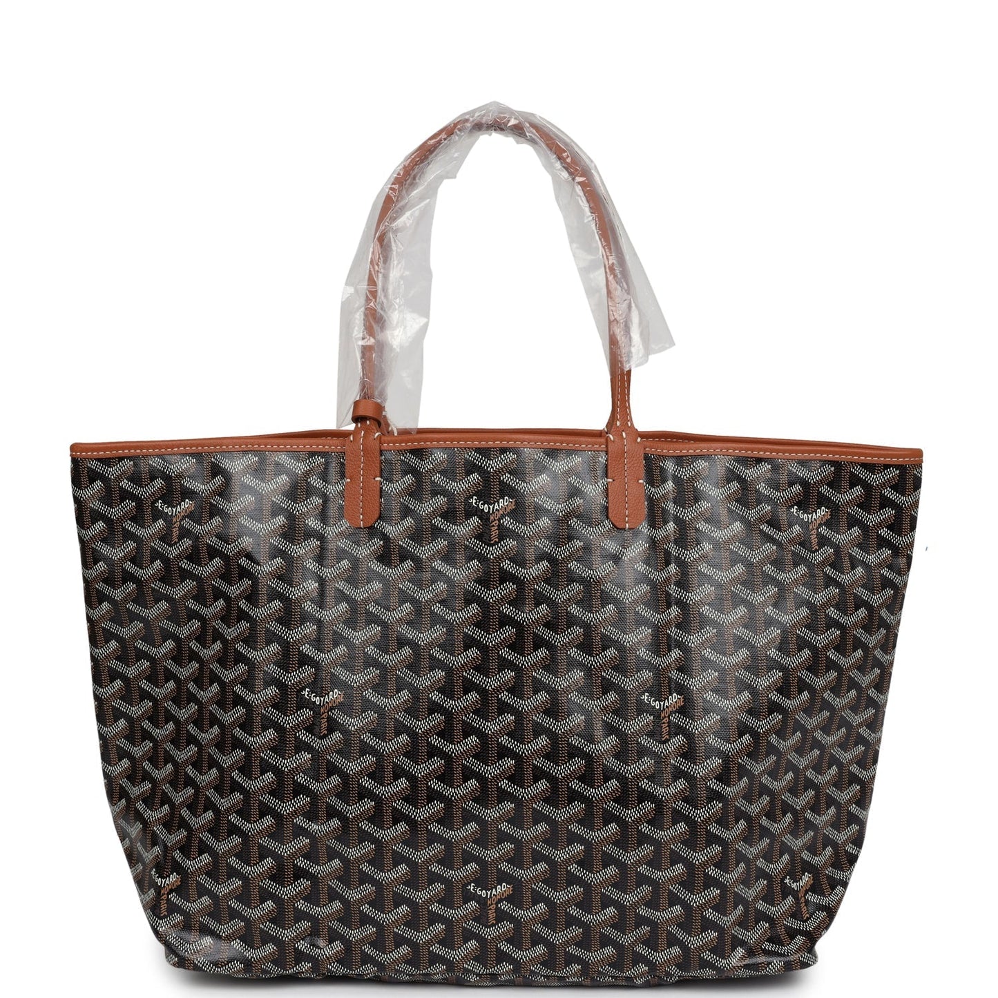 Goyard Goyardine Black & Tan St. Louis PM Tote Bag Palladium Hardware