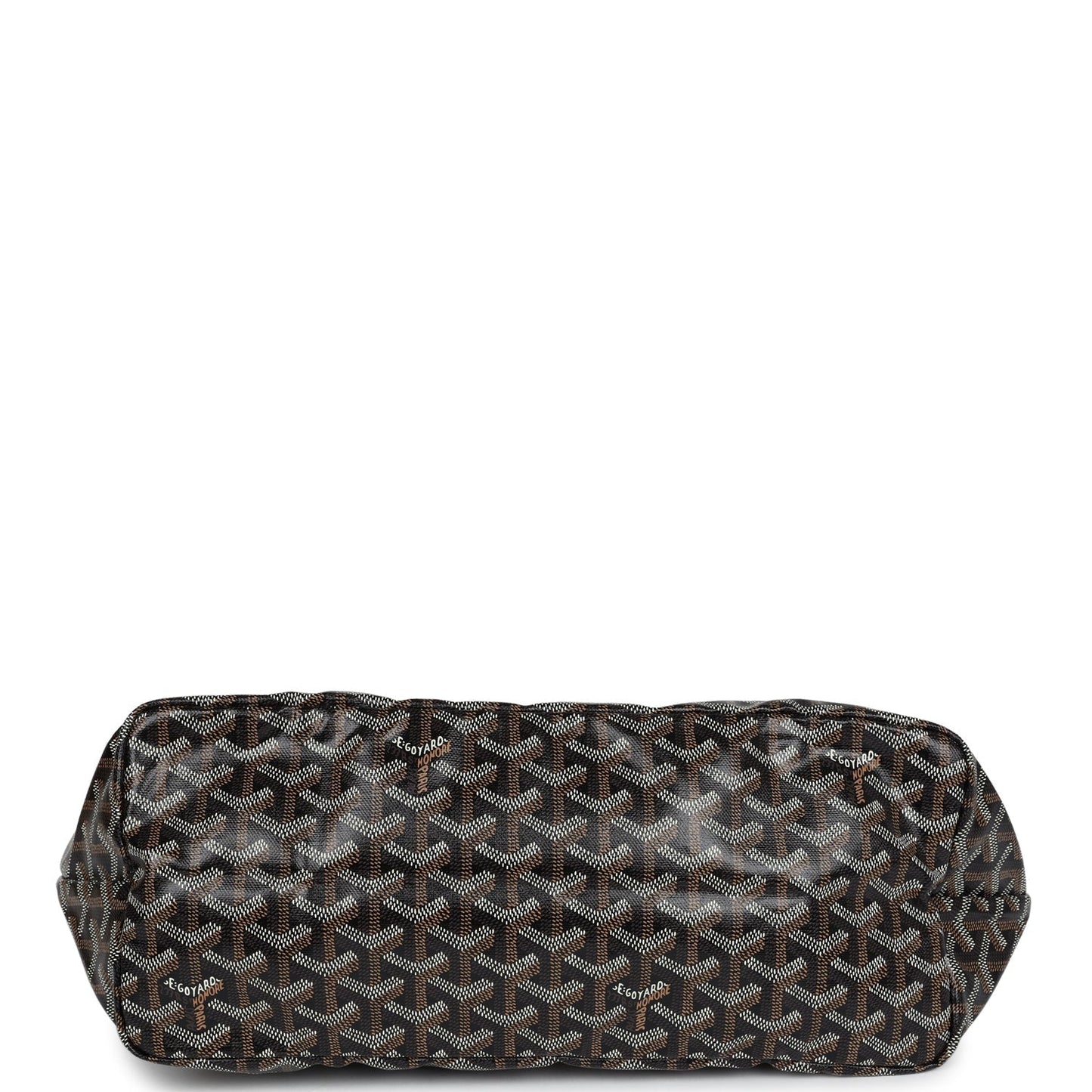 Goyard Goyardine Black & Tan St. Louis PM Tote Bag Palladium Hardware