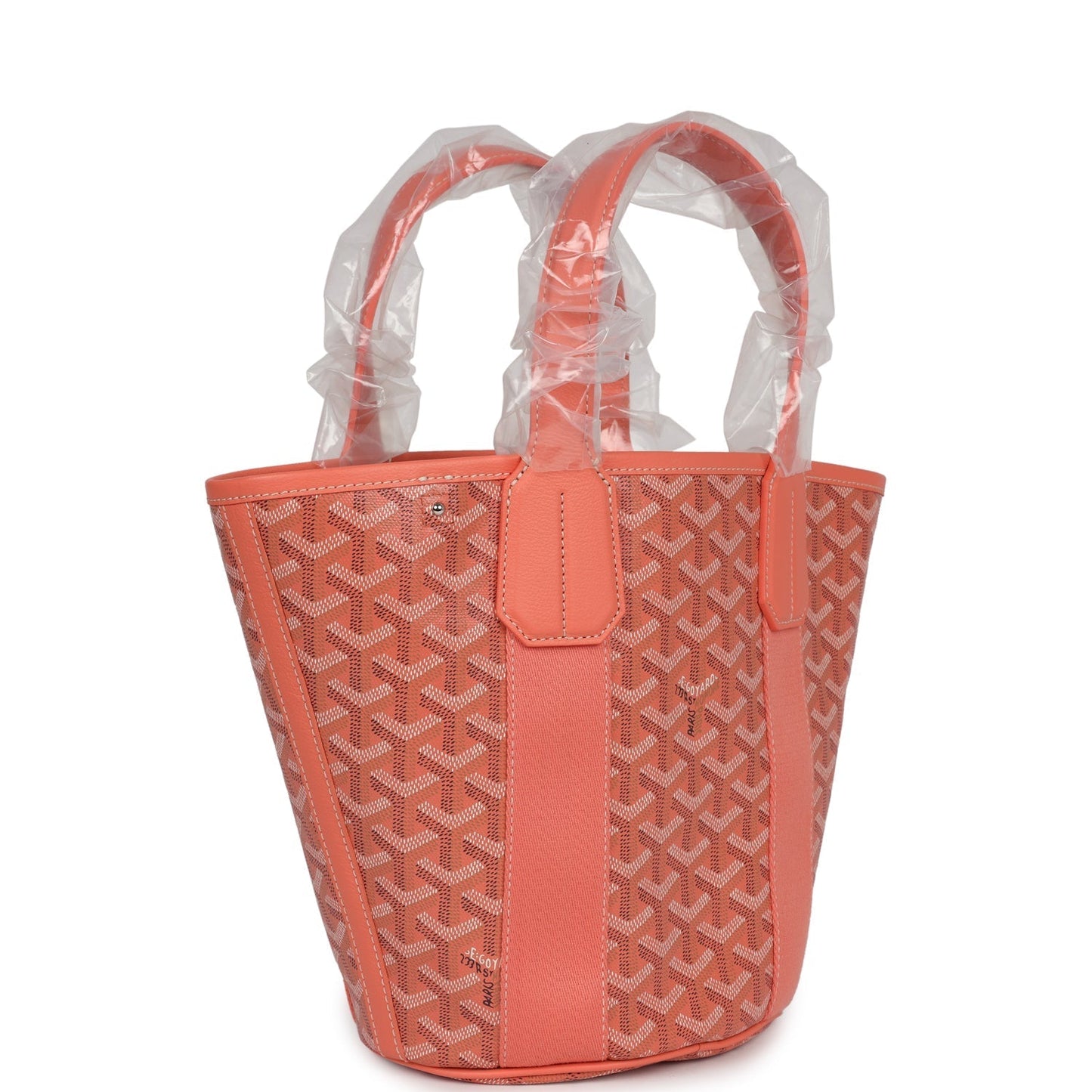 Goyard Goyardine Belharra PM Coral Tote Palladium Hardware