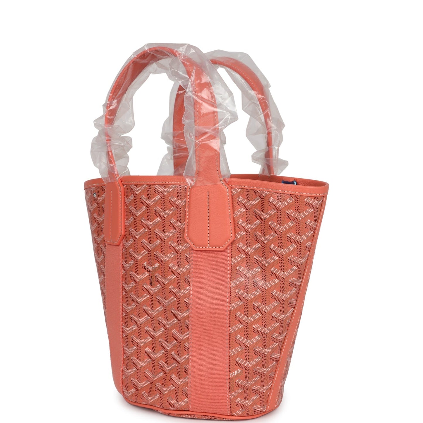 Goyard Goyardine Belharra PM Coral Tote Palladium Hardware