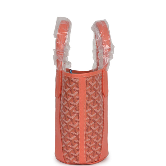 Goyard Goyardine Belharra PM Coral Tote Palladium Hardware