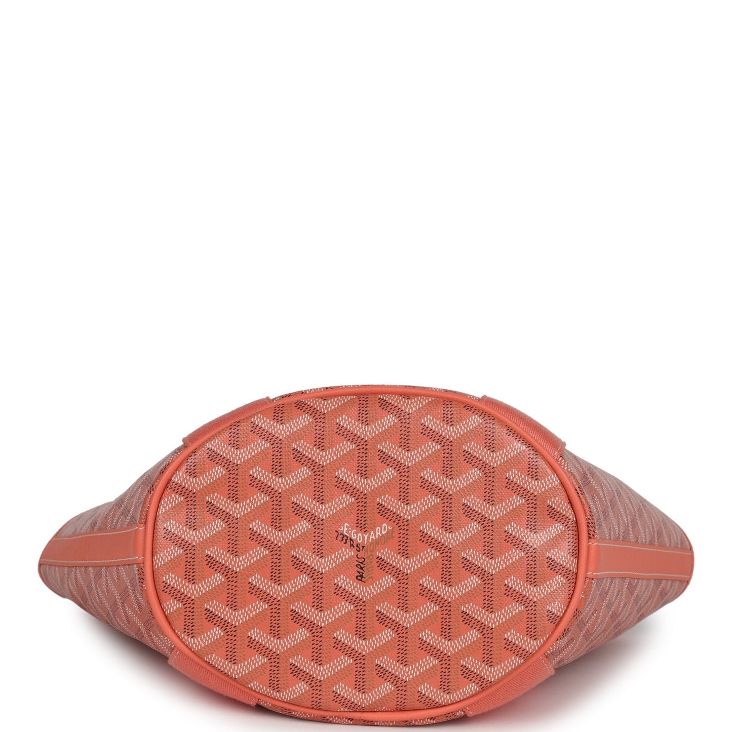 Goyard Goyardine Belharra PM Coral Tote Palladium Hardware