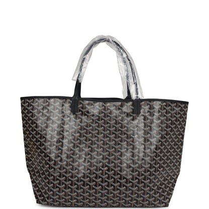 Goyard Goyardine Black St. Louis GM Tote Bag Palladium Hardware