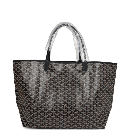 Goyard Goyardine Black St. Louis GM Tote Bag Palladium Hardware