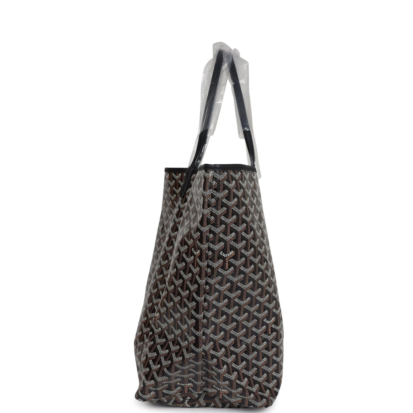 Goyard Goyardine Black St. Louis GM Tote Bag Palladium Hardware