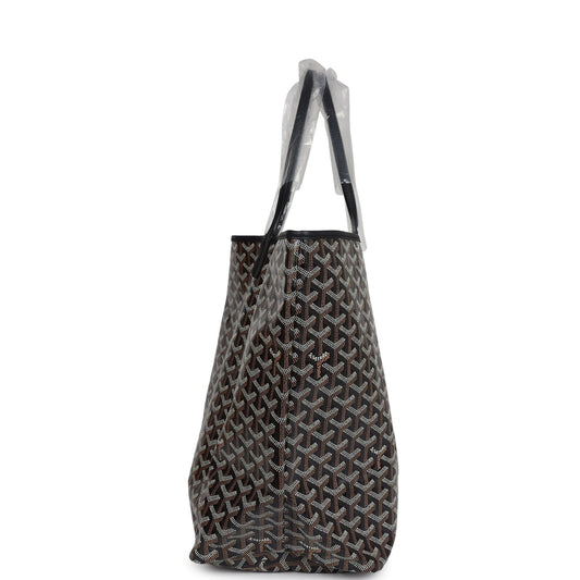 Goyard Goyardine Black St. Louis GM Tote Bag Palladium Hardware