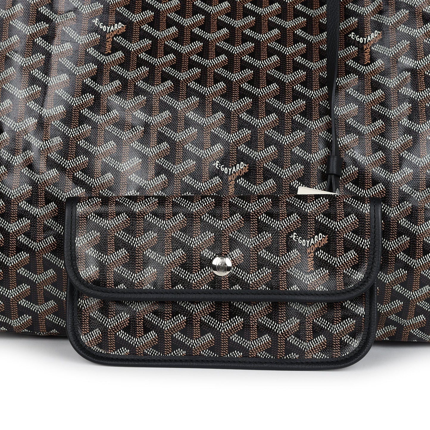 Goyard Goyardine Black St. Louis GM Tote Bag Palladium Hardware