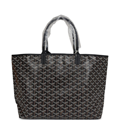 Goyard Goyardine Black St. Louis PM Tote Bag Palladium Hardware
