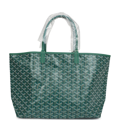 Goyard Goyardine Green St. Louis PM Tote Bag Palladium Hardware
