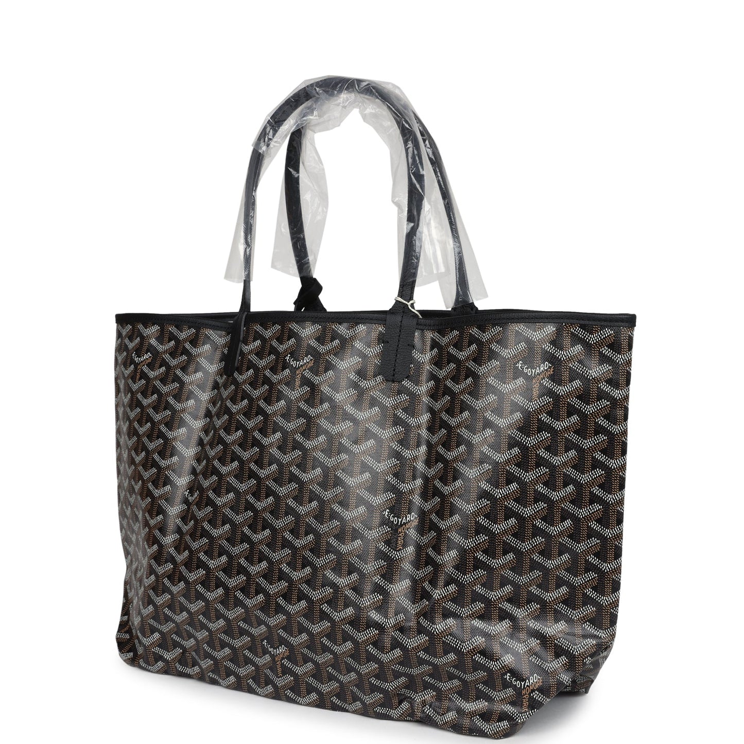 Goyard Goyardine Black St. Louis PM Tote Bag Palladium Hardware
