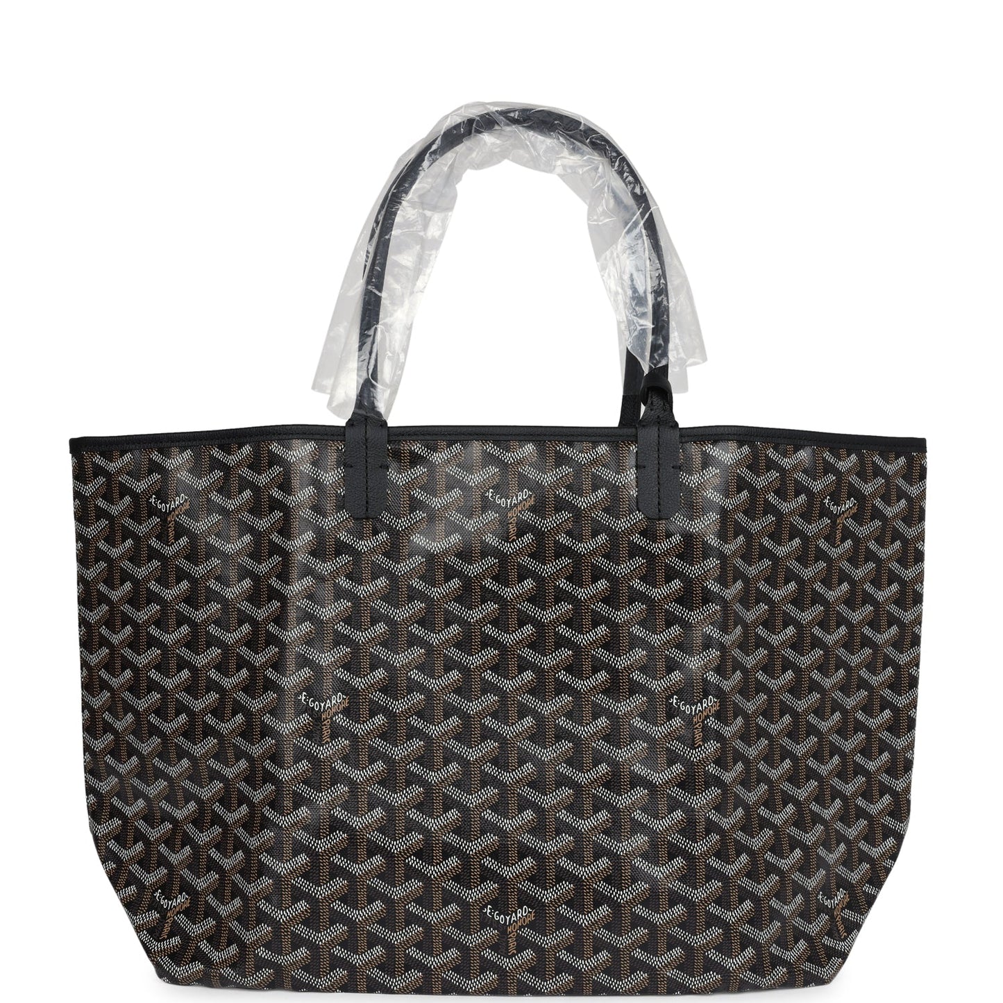 Goyard Goyardine Black St. Louis PM Tote Bag Palladium Hardware