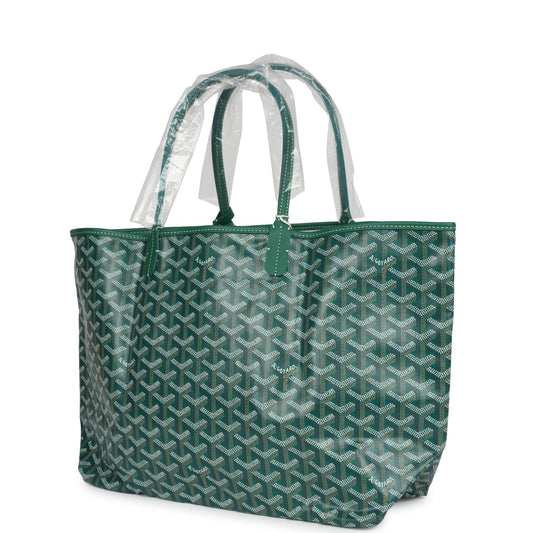 Goyard Goyardine Green St. Louis PM Tote Bag Palladium Hardware