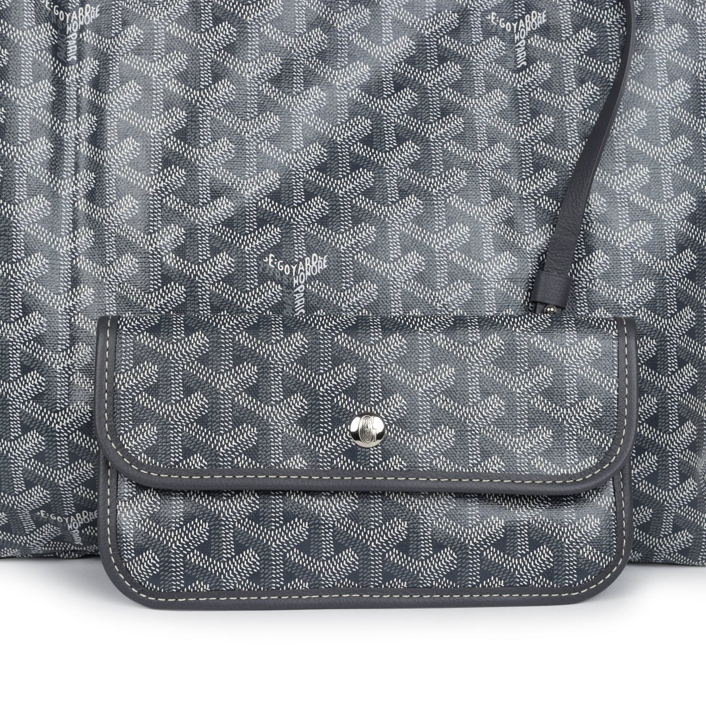 Goyard Goyardine Grey St. Louis PM Tote Bag Palladium Hardware