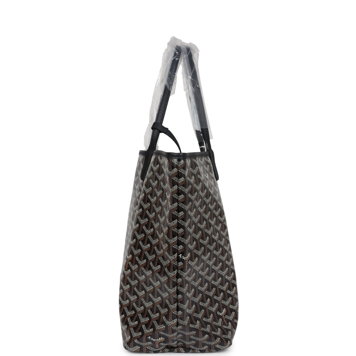 Goyard Goyardine Black St. Louis PM Tote Bag Palladium Hardware