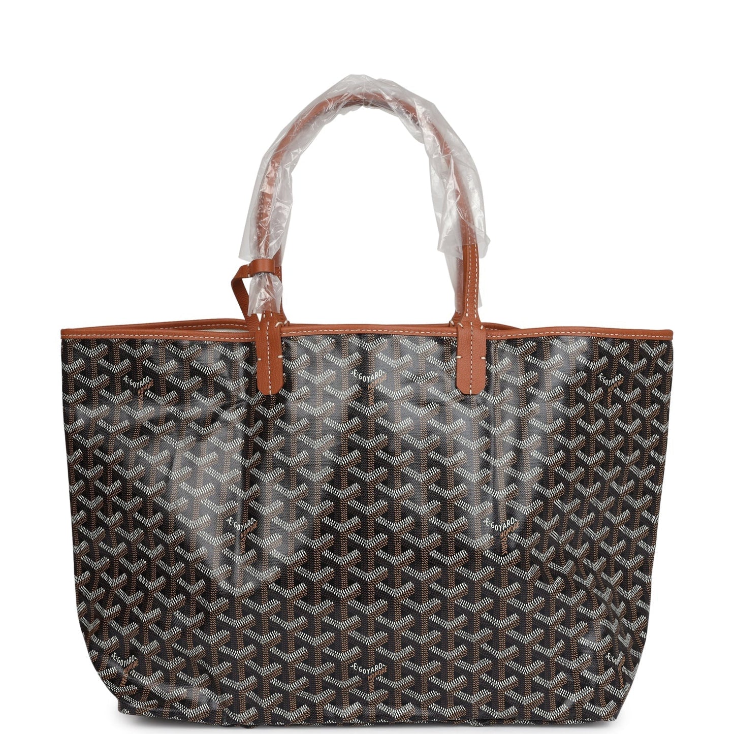 Goyard Goyardine Black & Tan St. Louis PM Tote Bag Palladium Hardware