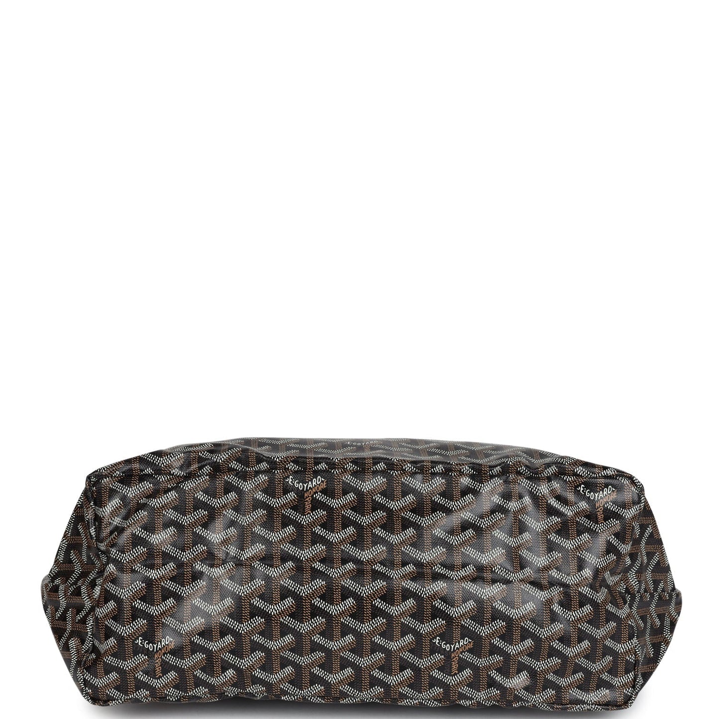 Goyard Goyardine Black & Tan St. Louis PM Tote Bag Palladium Hardware
