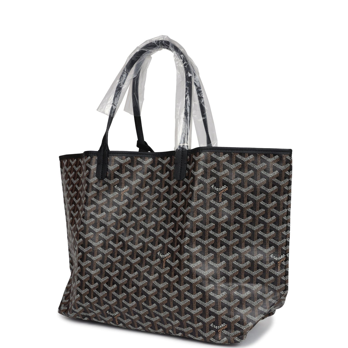 Goyard Goyardine Black St. Louis PM Tote Bag Palladium Hardware