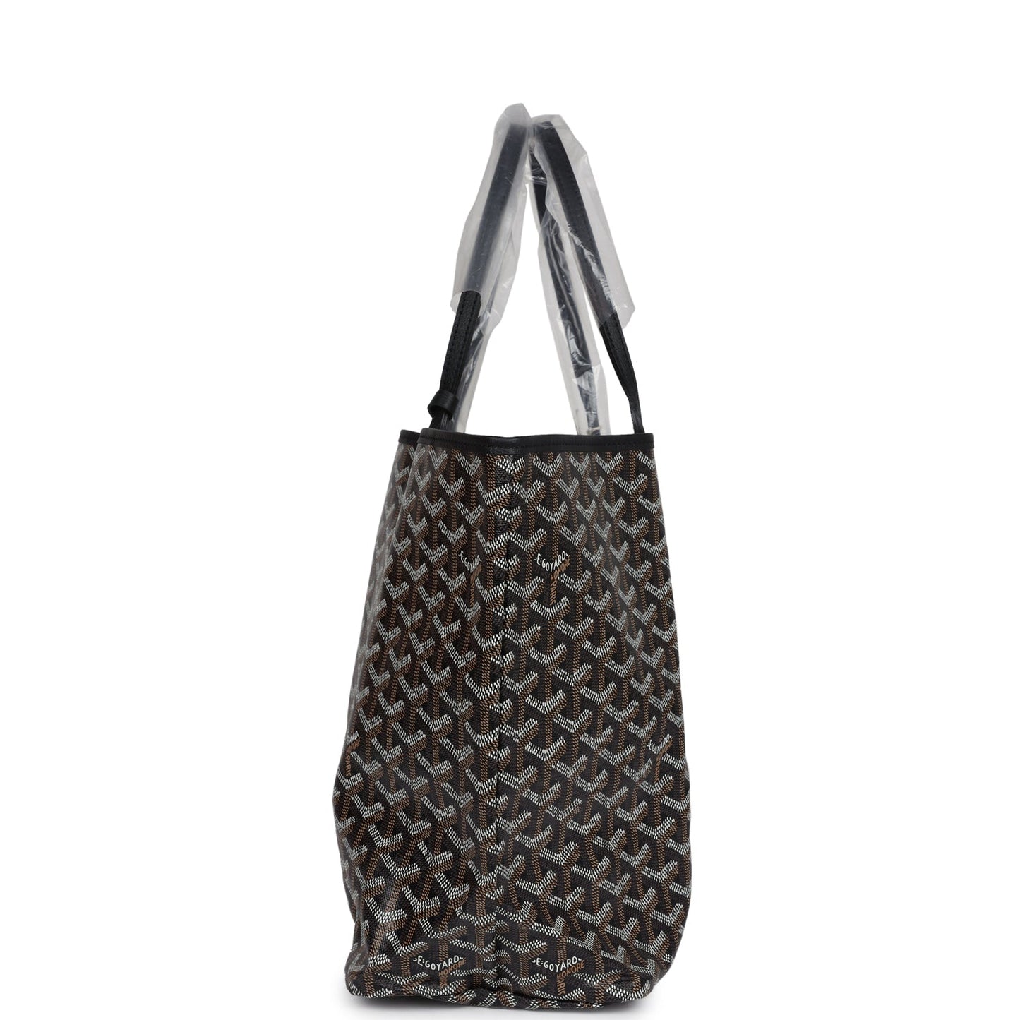 Goyard Goyardine Black St. Louis PM Tote Bag Palladium Hardware