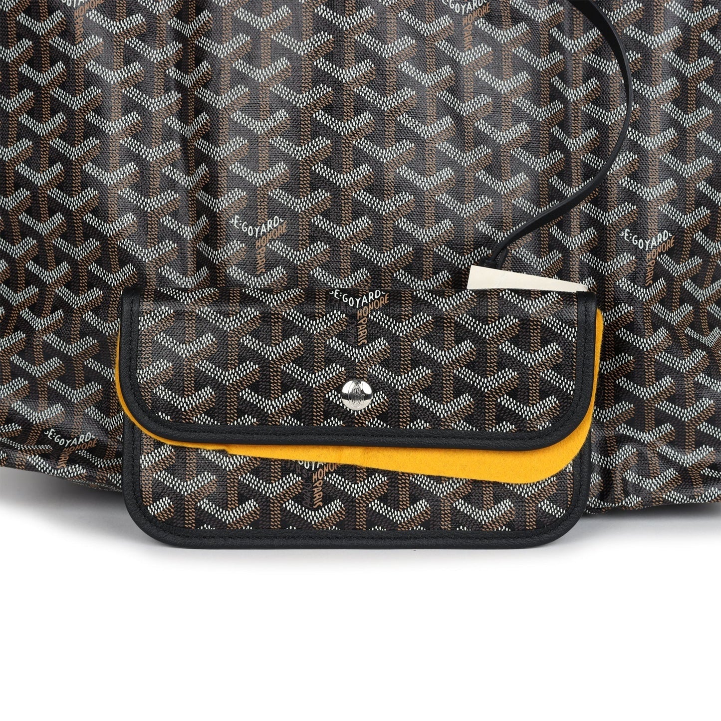 Goyard Goyardine Black St. Louis PM Tote Bag Palladium Hardware