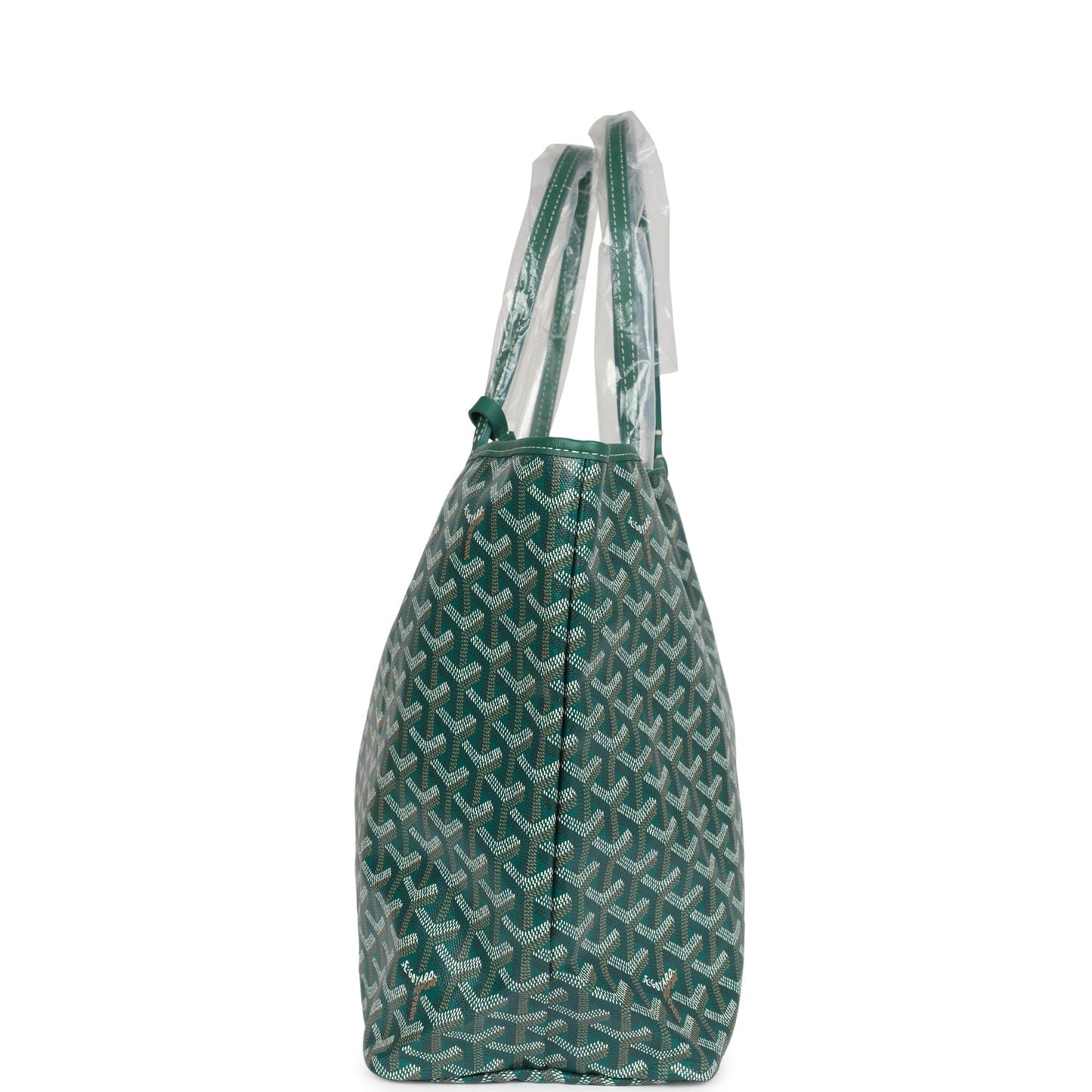 Goyard Goyardine Green St. Louis PM Tote Bag Palladium Hardware