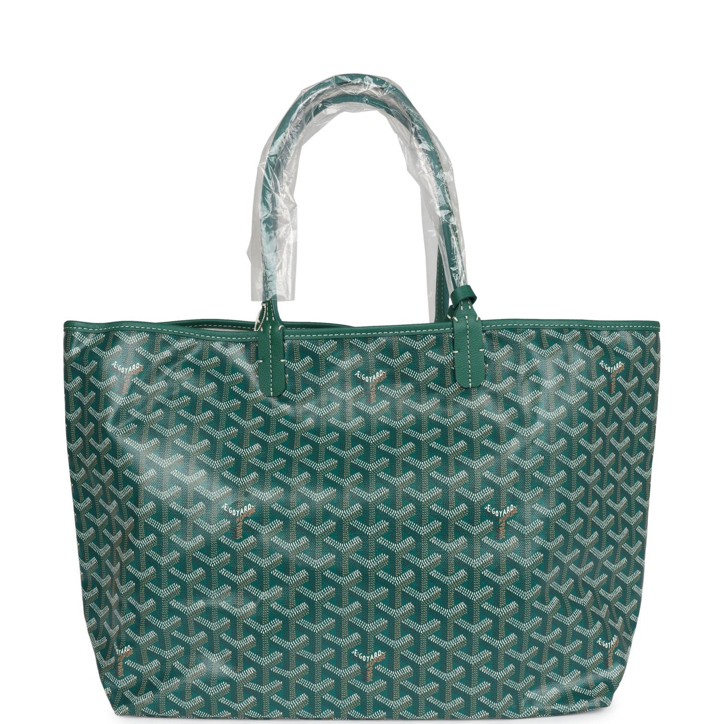 Goyard Goyardine Green St. Louis PM Tote Bag Palladium Hardware
