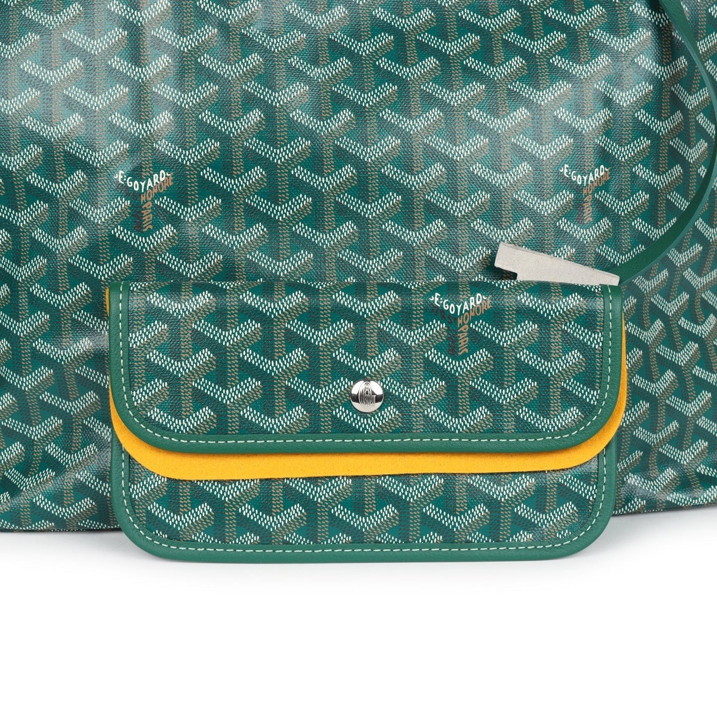 Goyard Goyardine Green St. Louis PM Tote Bag Palladium Hardware
