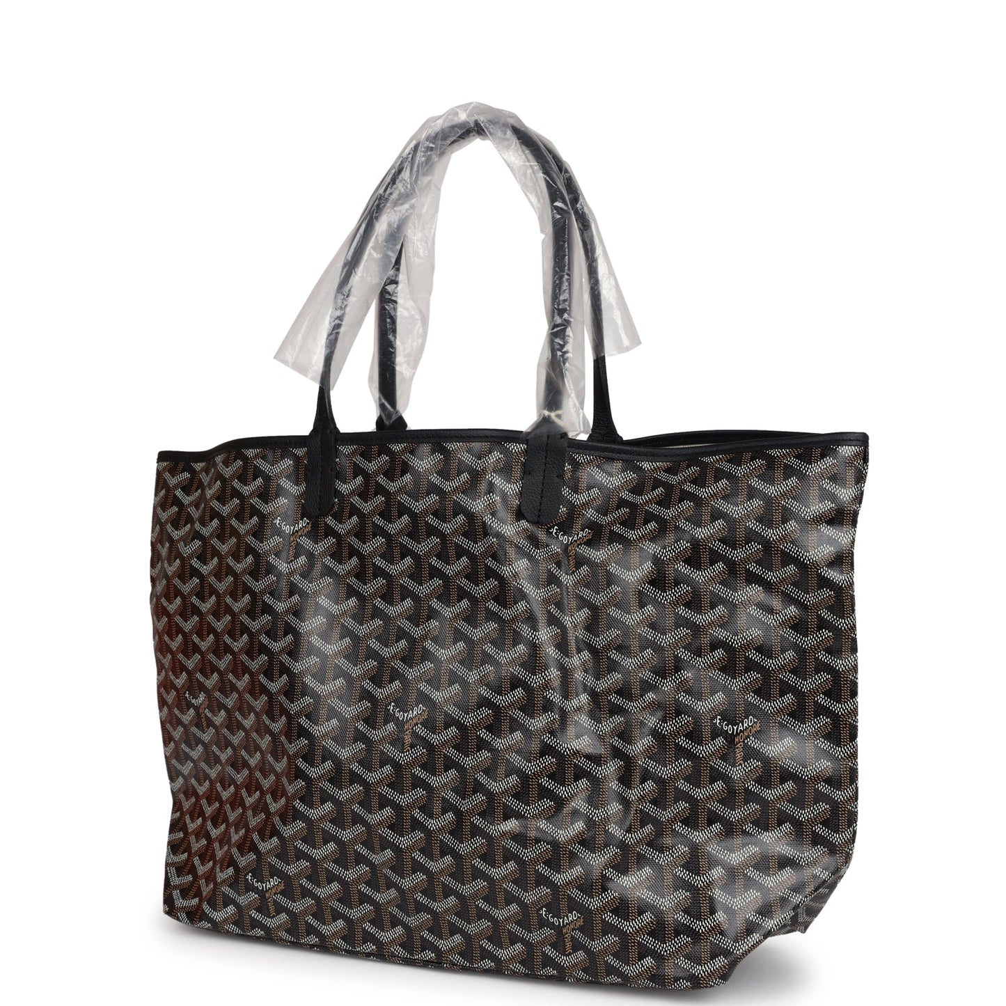Goyard Goyardine Black St. Louis PM Tote Bag Palladium Hardware