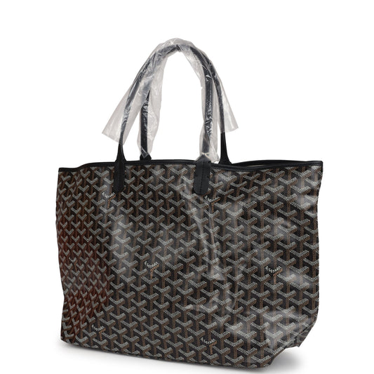 Goyard Goyardine Black St. Louis PM Tote Bag Palladium Hardware
