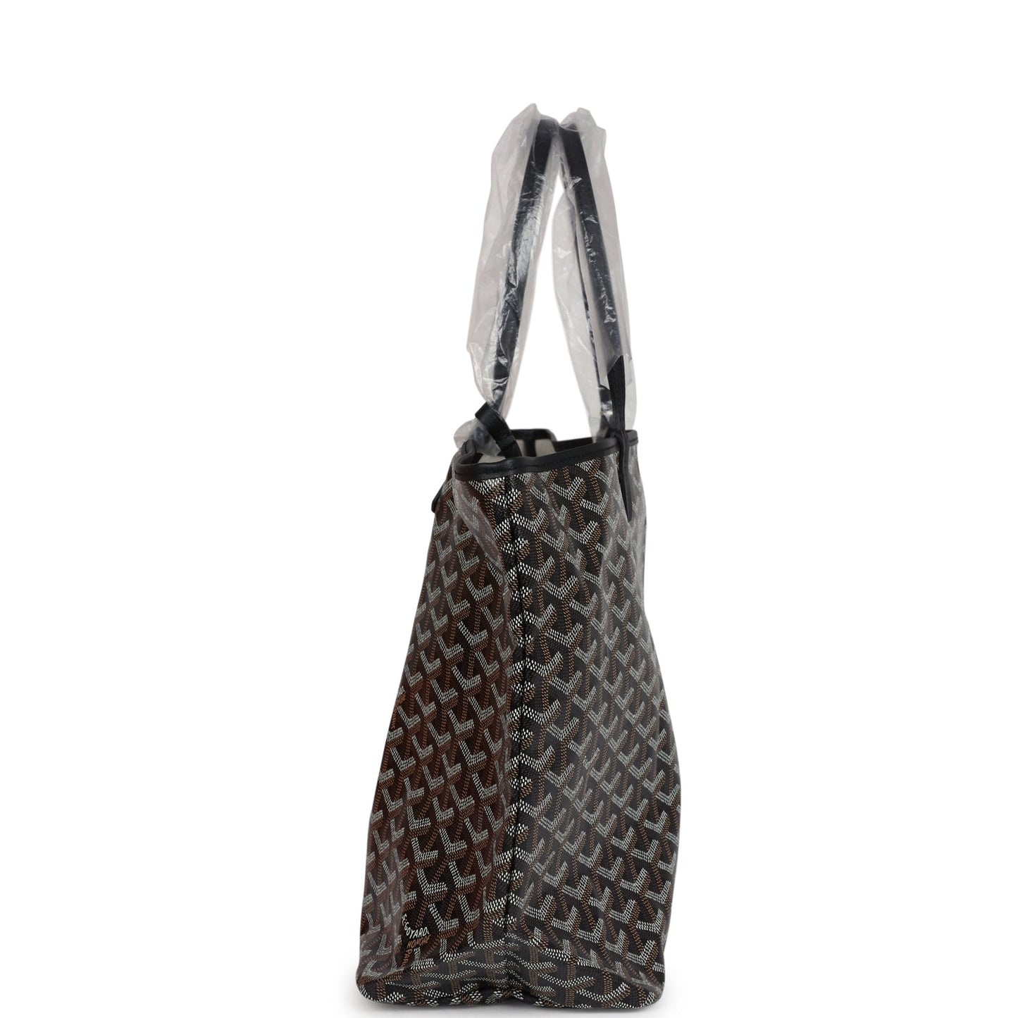 Goyard Goyardine Black St. Louis PM Tote Bag Palladium Hardware