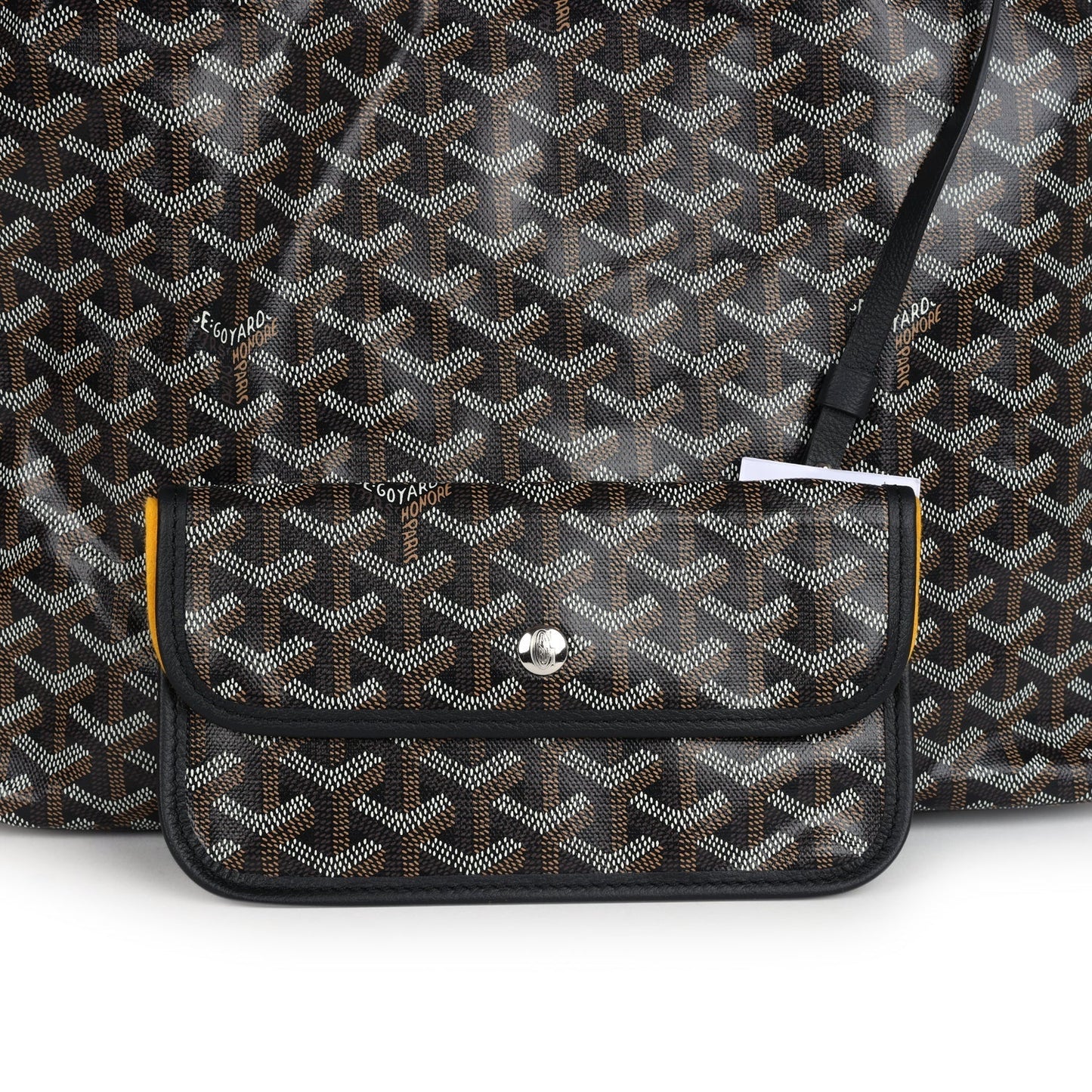Goyard Goyardine Black St. Louis PM Tote Bag Palladium Hardware