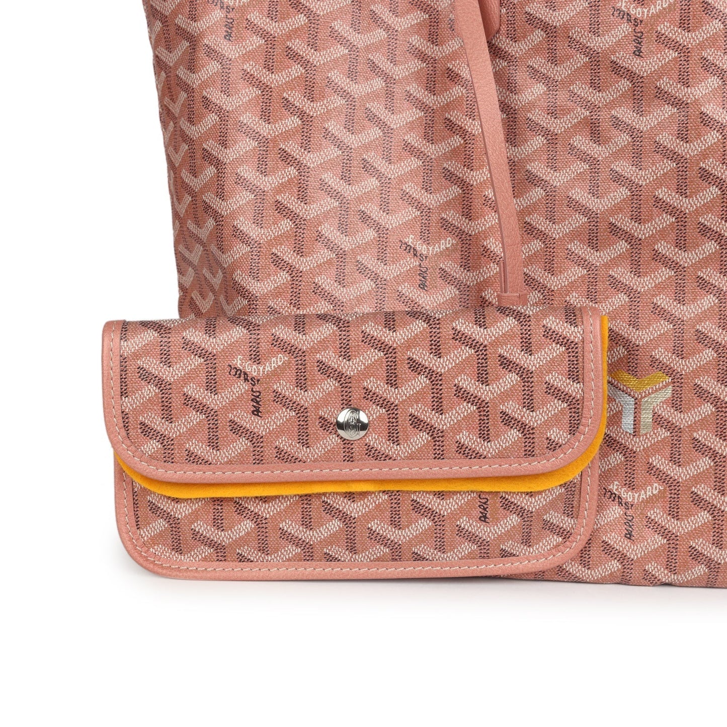 Goyard Goyardine Pearly Coral St. Louis PM Tote Bag Palladium Hardware