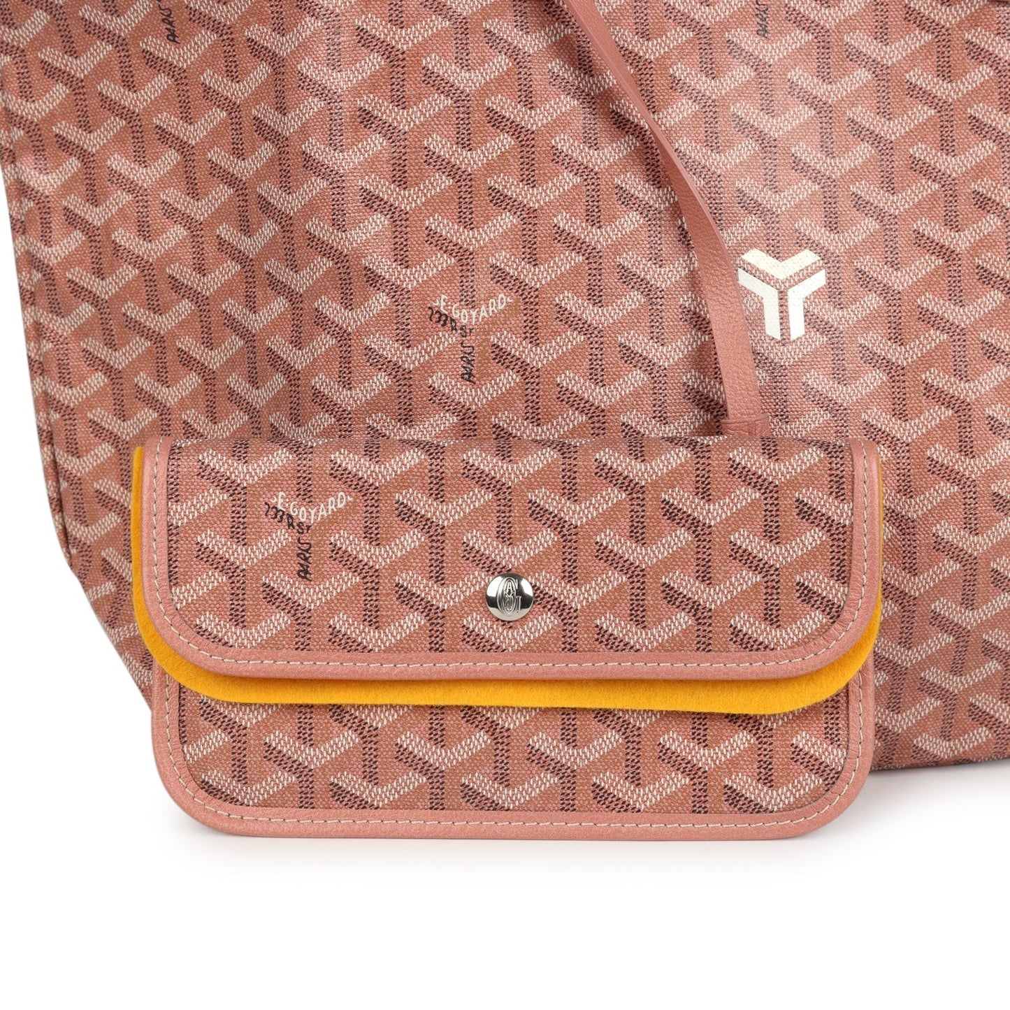 Goyard Goyardine Pearly Coral Saint Louis PM Tote Bag Palladium Hardware